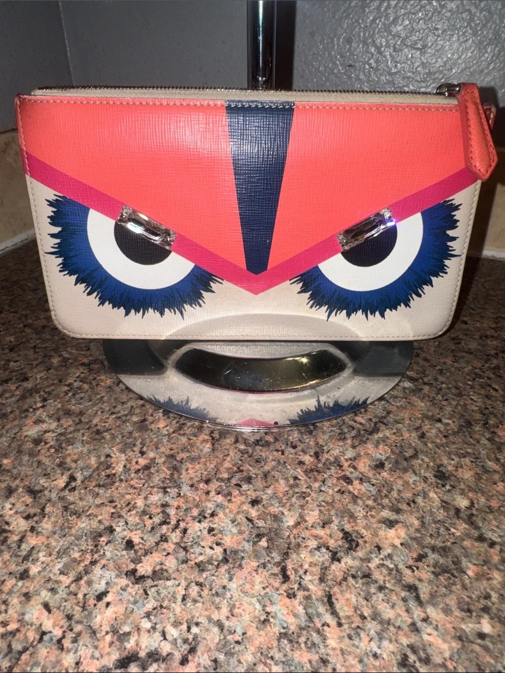 Fendi monsters RARE pouchette/Clutch EUC